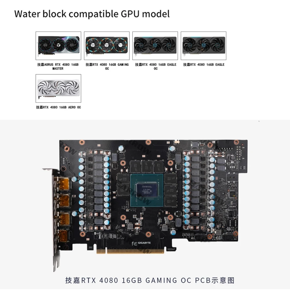 BARROW GPU Water Block for Gig - Rtx 4080 Water Cooling Block 评论和价格