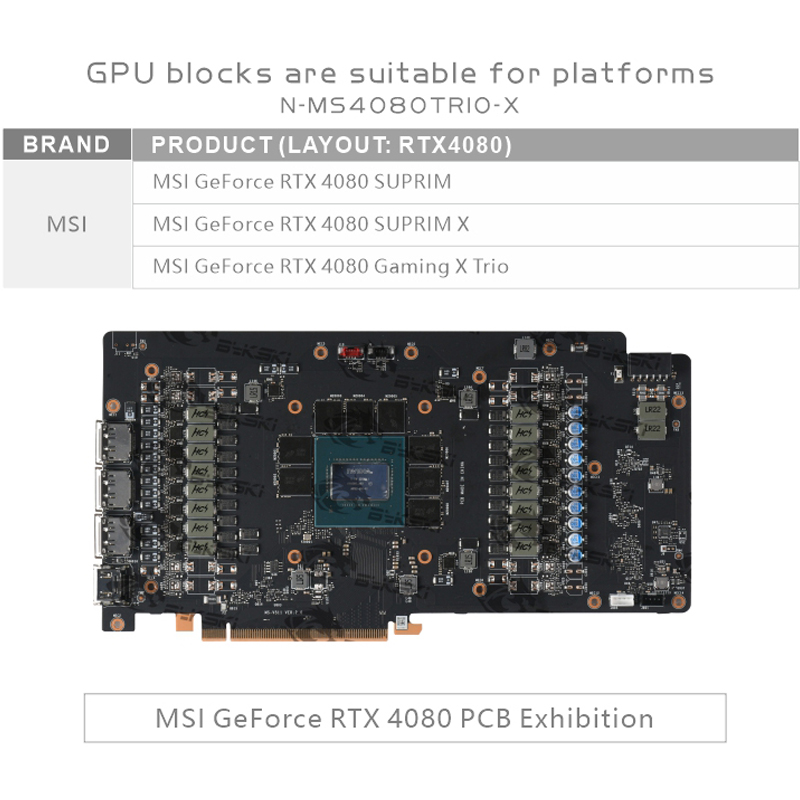 Bykski GPU Block for MSI RTX 4 - Rtx 4080 Water Cooling Block 评论和价格