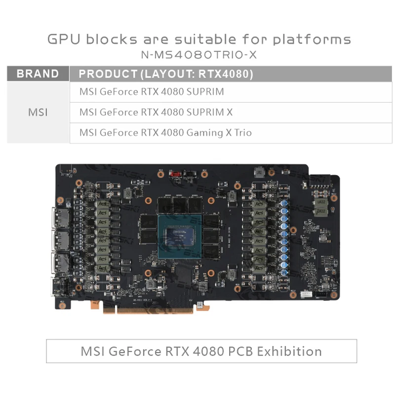 Bykski GPU Block for MSI RTX 4 - Rtx 4080 Water Cooling Block 评论和价格