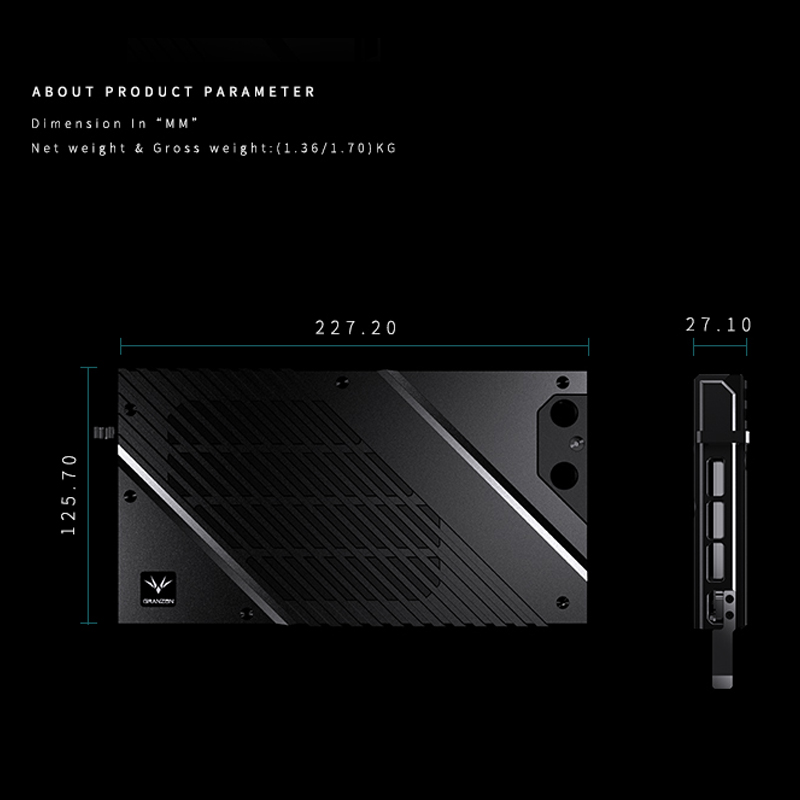 Granzon GBN-RTX4080FE GPU Bloc - Rtx 4080 Water Cooling Block 评论和价格