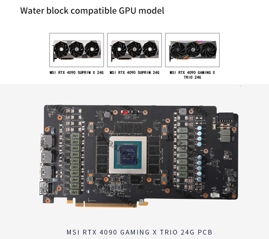 Barrow GPU Water Block , For M - Rtx 4090 Water Block Full Cover 评论和价格