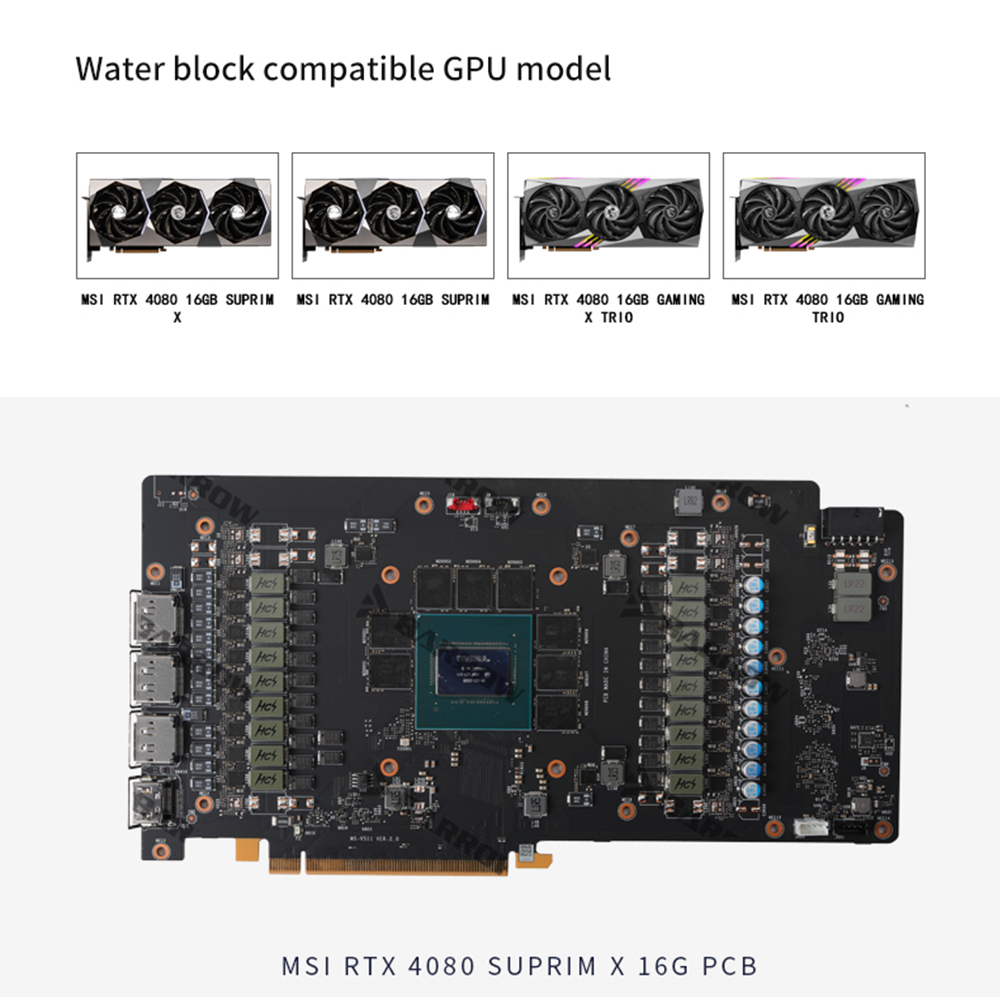 BARROW BS-MSG4080M-PA Water Bl - Rtx 4080 Water Cooling Block 评论和价格